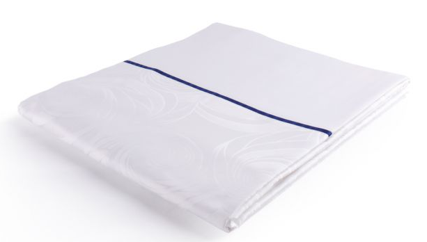 貢緞被套、單排橫向織帶